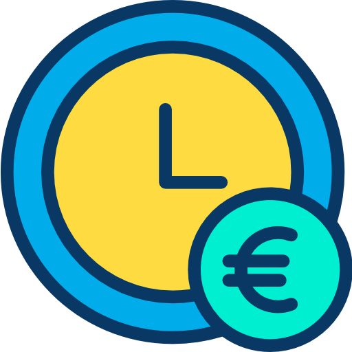 el tiempo es dinero icono gratis