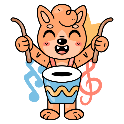 Drum free sticker