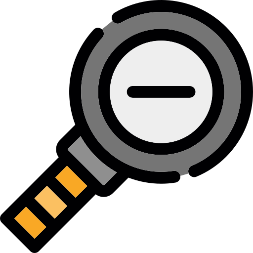 disminuir el zoom icono gratis