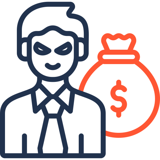 malversación icono gratis