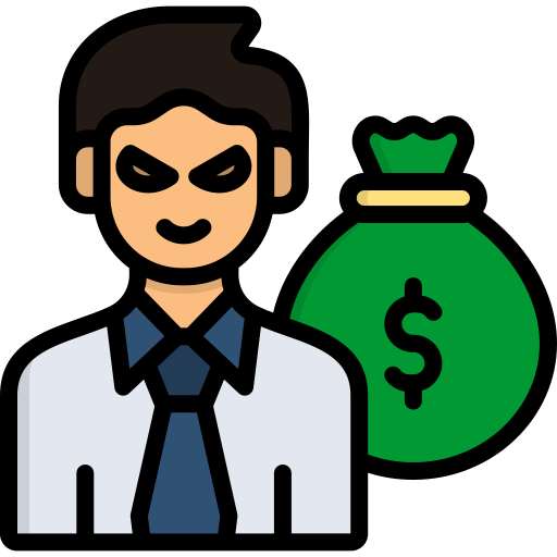 malversación icono gratis