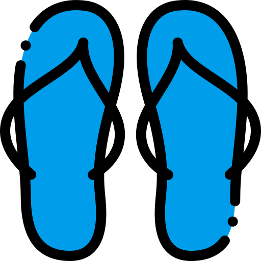 Flip flops Detailed Rounded Lineal color icon