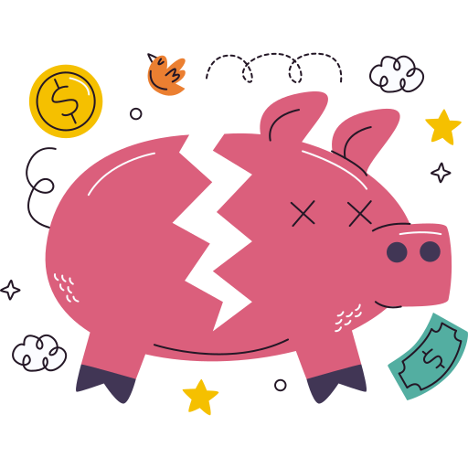 Piggy bank free sticker Piggy bank free sticker