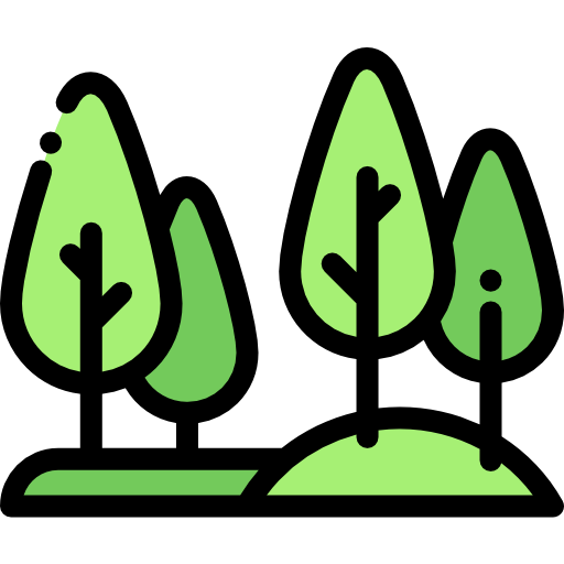 Trees Detailed Rounded Lineal color icon