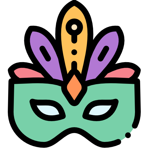 Mask Detailed Rounded Lineal color icon