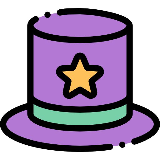 Top hat Detailed Rounded Lineal color icon