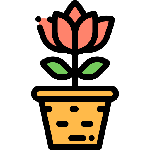 Flower Detailed Rounded Lineal color icon