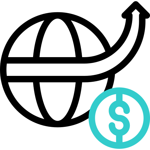 flujo de fondos icono gratis