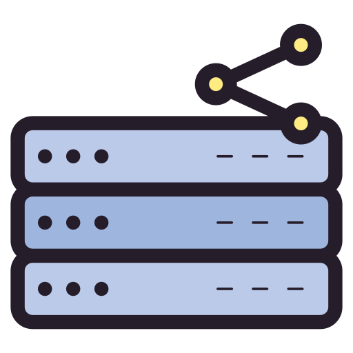 compartir bases de datos icono gratis