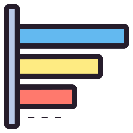 gráfico de barras horizontales icono gratis