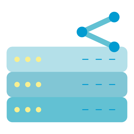 compartir bases de datos icono gratis