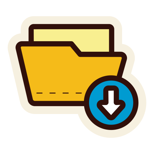 carpeta de descargas icono gratis