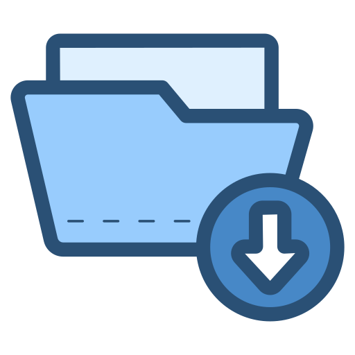 carpeta de descargas icono gratis