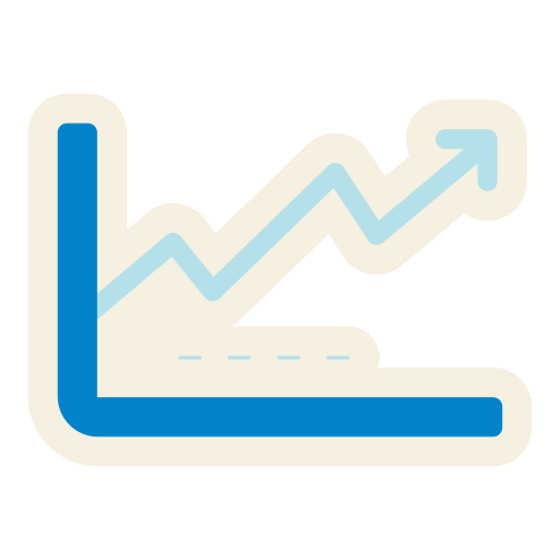 tabla de crecimiento icono gratis