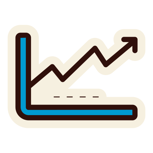 tabla de crecimiento icono gratis