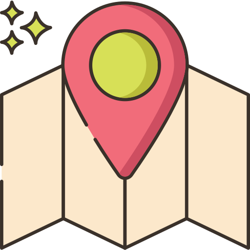 Map Flaticons Lineal Color Icon