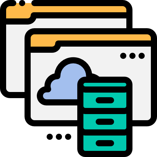 base de datos en la nube icono gratis