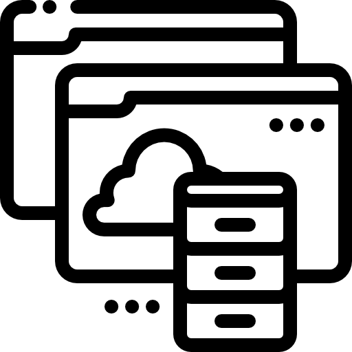 base de datos en la nube icono gratis
