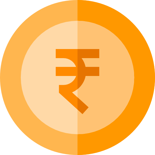 Rupee Basic Straight Flat icon