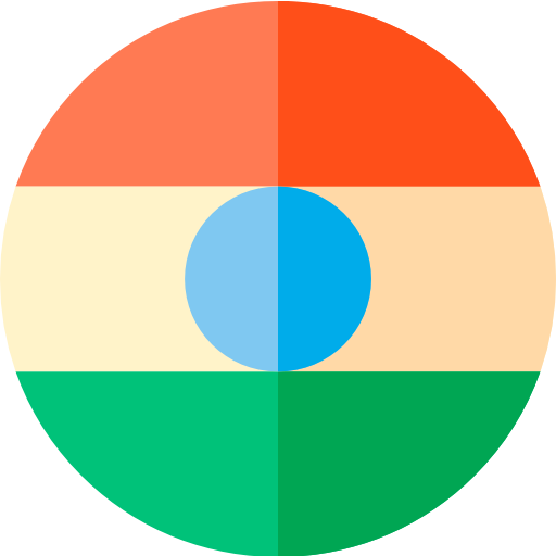 India Basic Straight Flat icon