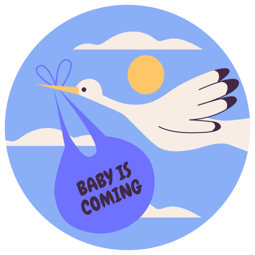 Stork free sticker Stork free sticker