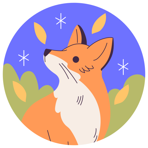 Fox free sticker