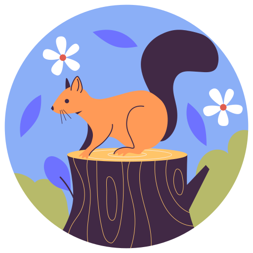 Squirrel free sticker Squirrel free sticker