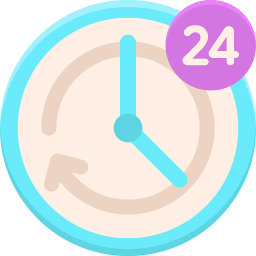 24 hours Flaticons Flat icon