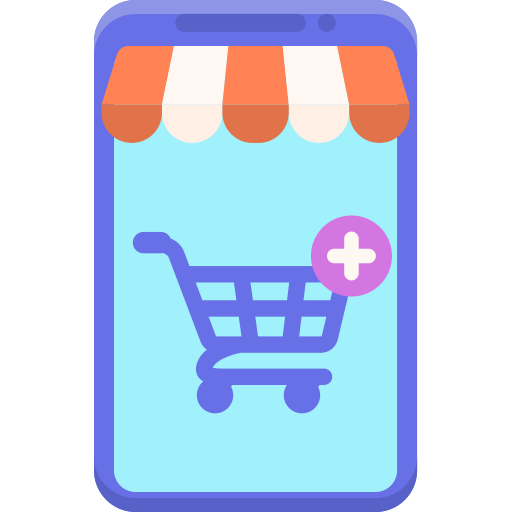 compras móviles icono gratis