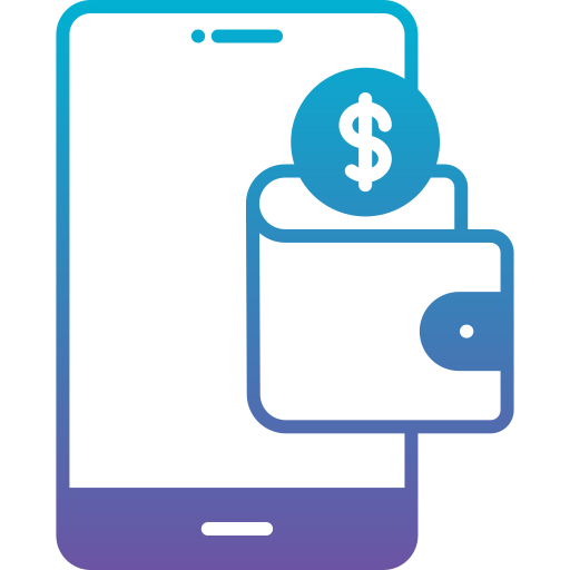 billetera móvil icono gratis