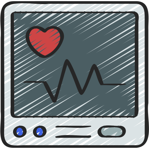 monitor de ecg icono gratis