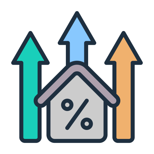 tasa de interés hipotecario icono gratis