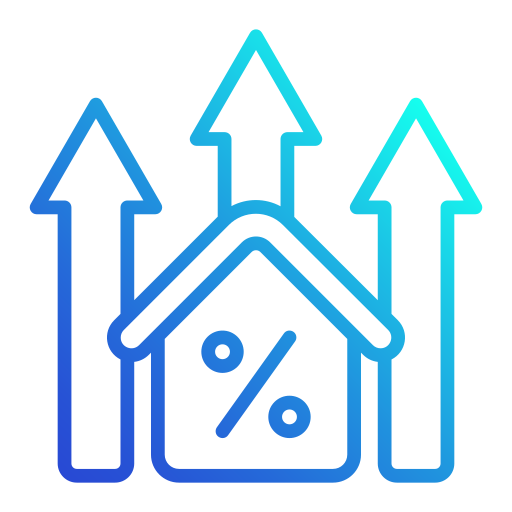 tasa de interés hipotecario icono gratis