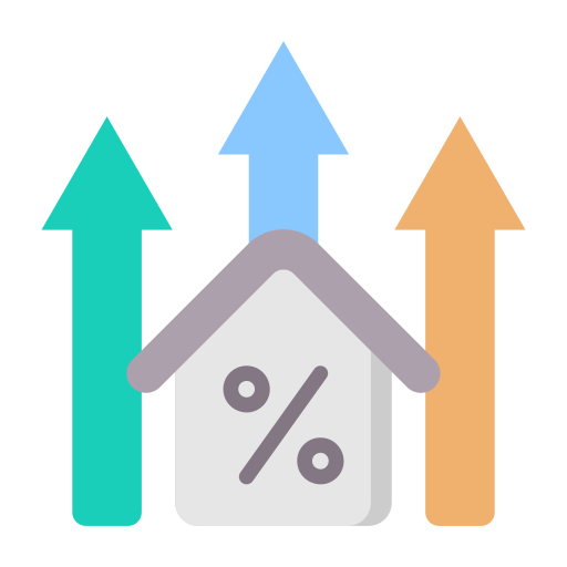 tasa de interés hipotecario icono gratis