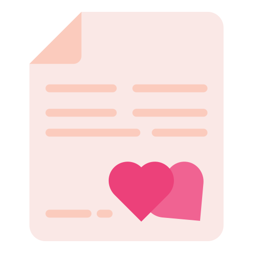 carta de amor icono gratis