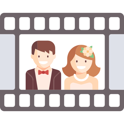 vídeo de boda icono gratis