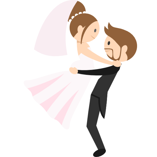 pareja de boda icono gratis