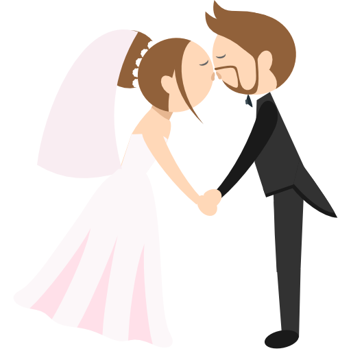 pareja de boda icono gratis