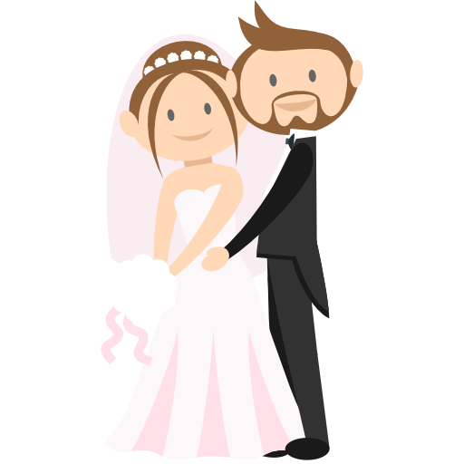 pareja de boda icono gratis