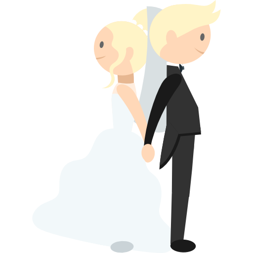 pareja de boda icono gratis