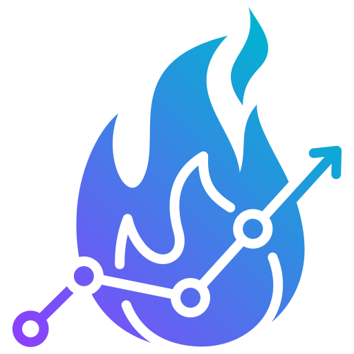 tendencia icono gratis