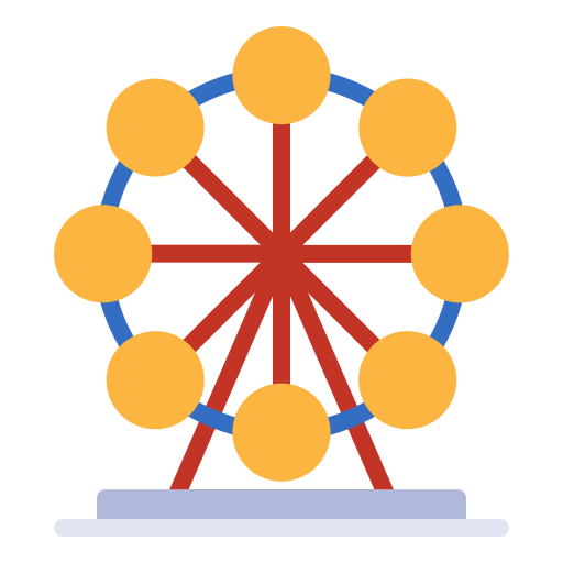 rueda de la fortuna icono gratis