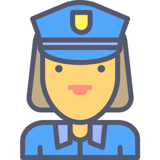 mujer policía icono gratis