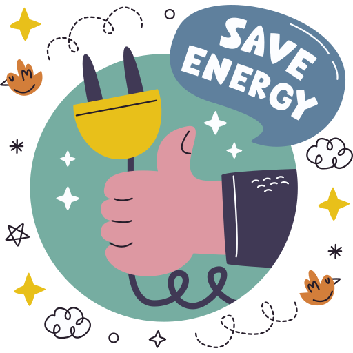 Save energy free sticker Save energy free sticker