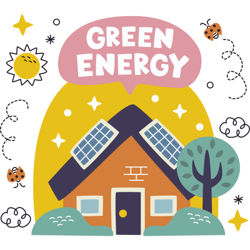Green energy free sticker