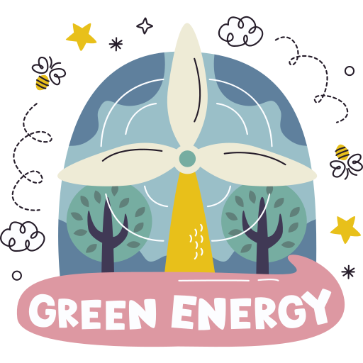 energía eólica gratis sticker