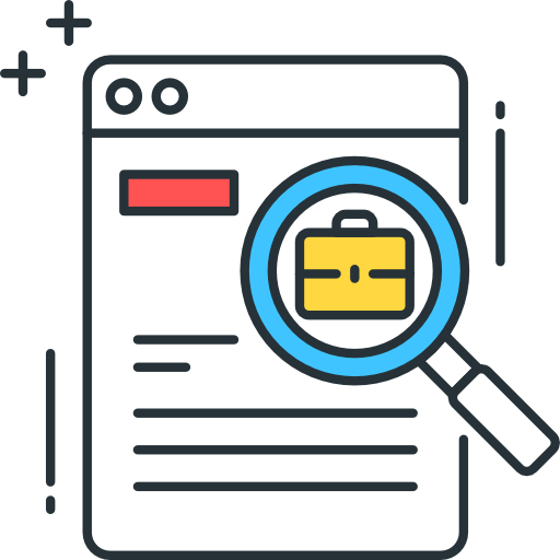 búsqueda de trabajo icono gratis