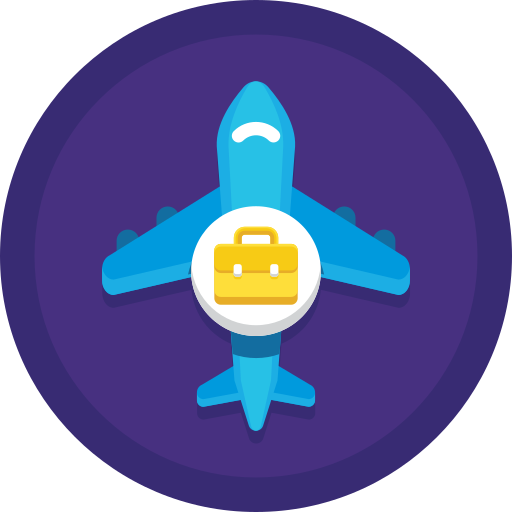 Business travel free icon