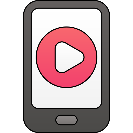 vídeo móvil icono gratis