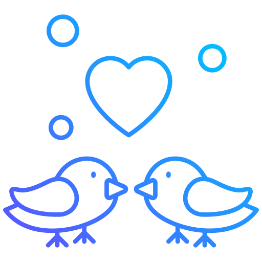 pájaro del amor icono gratis